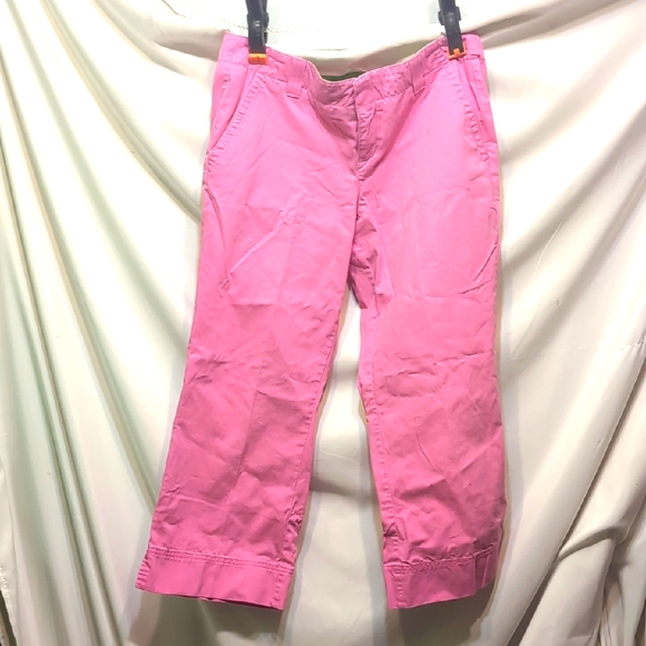 Lilly Pulitzer Pink Cropped Palm Beach Fit Pants Size 8 - Picture 1 of 9